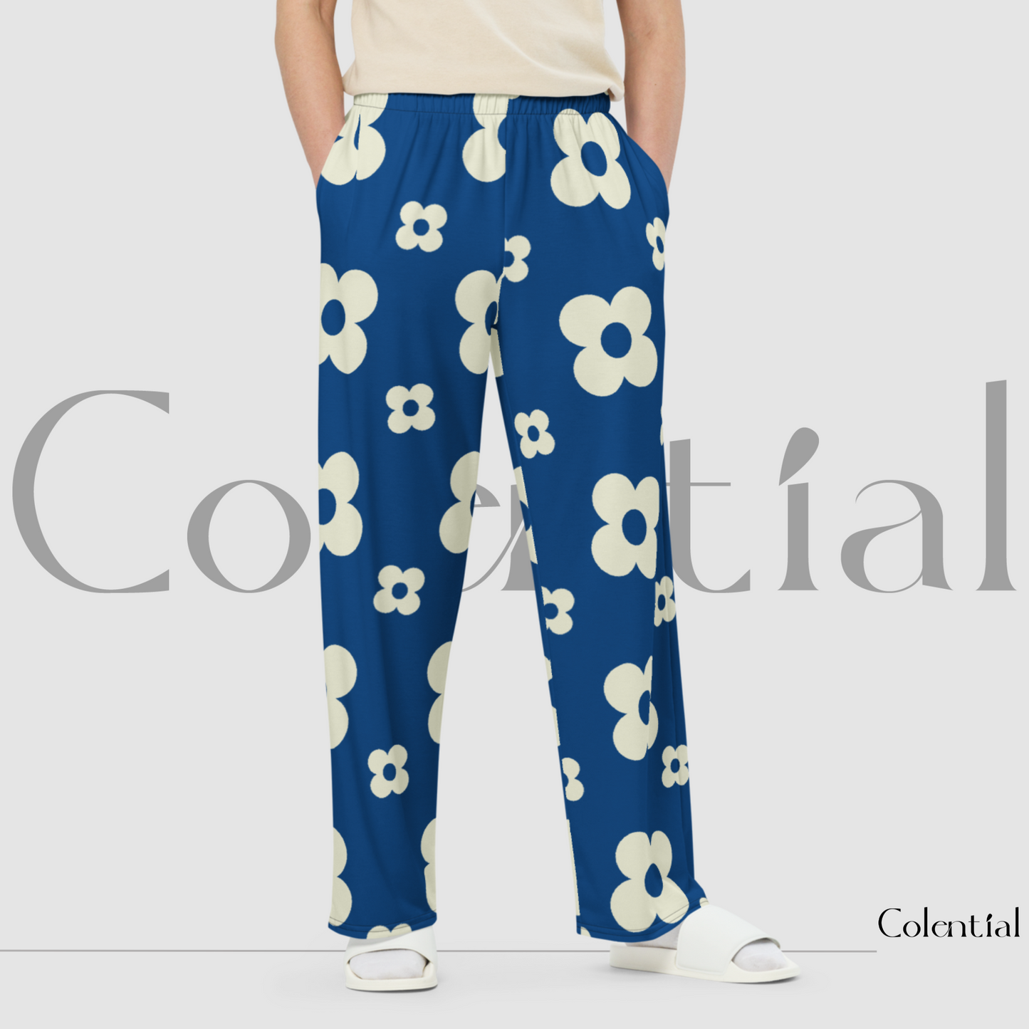 Colential AOP wide-leg pants - PK008