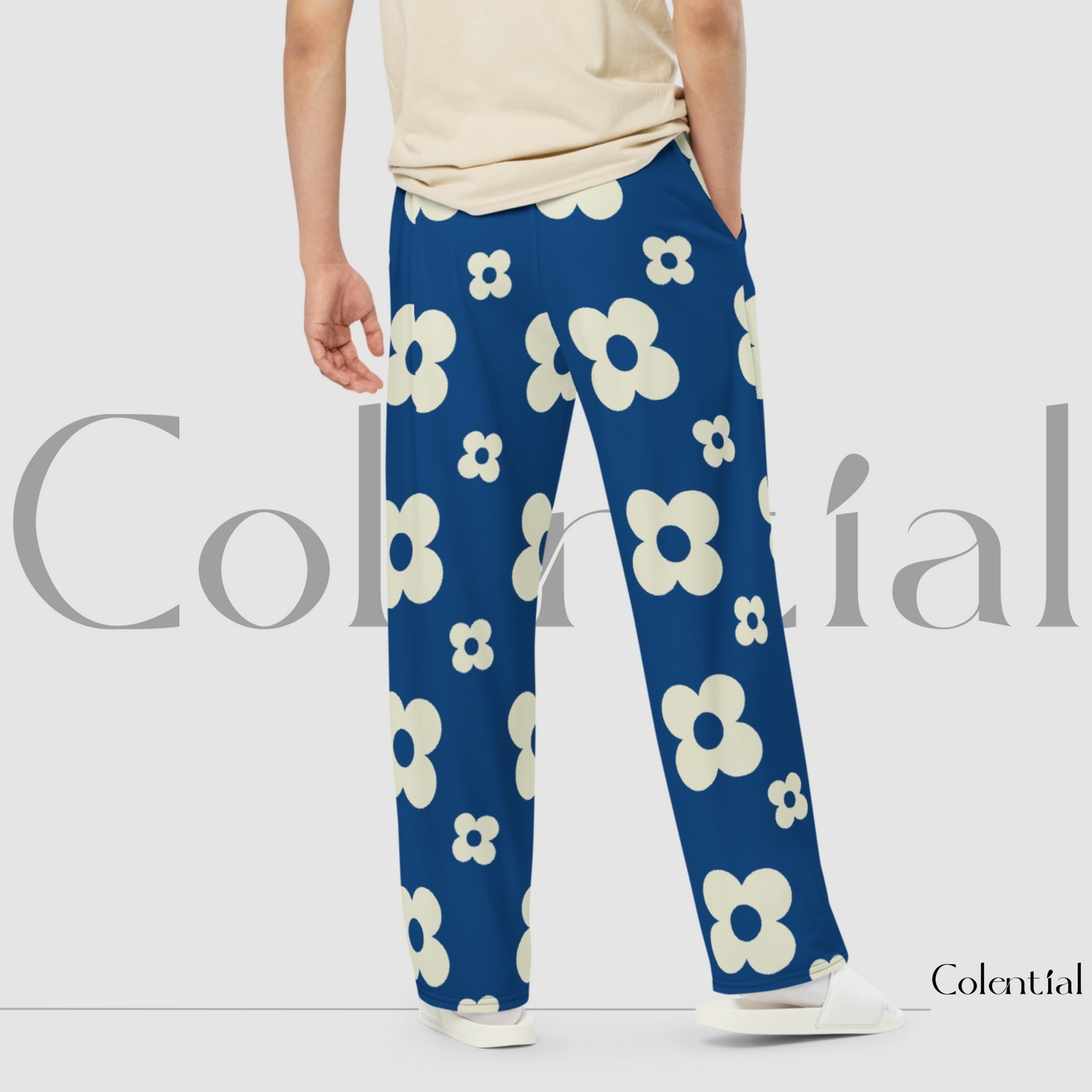 Colential AOP wide-leg pants - PK008