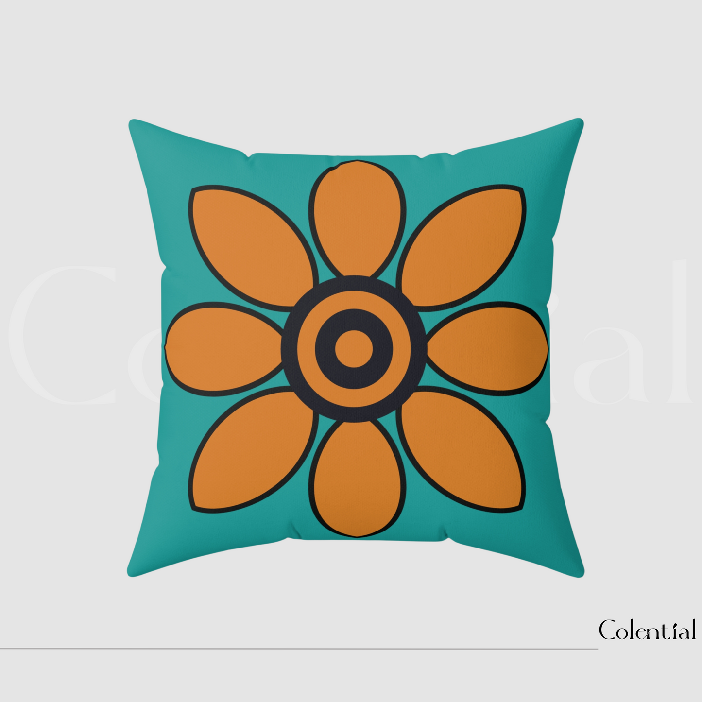 Colential Spun Polyester Square Pillow - HP006