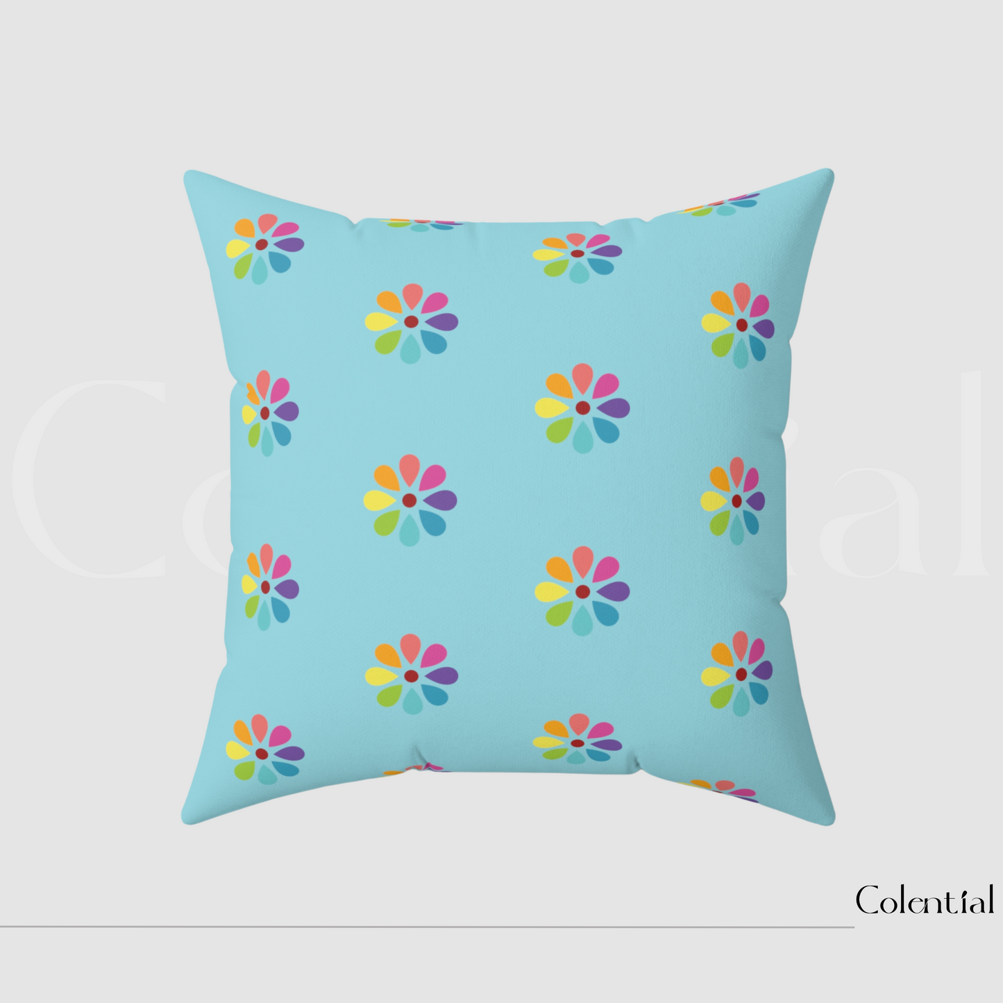 Colential Spun Polyester Square Pillow - HP005