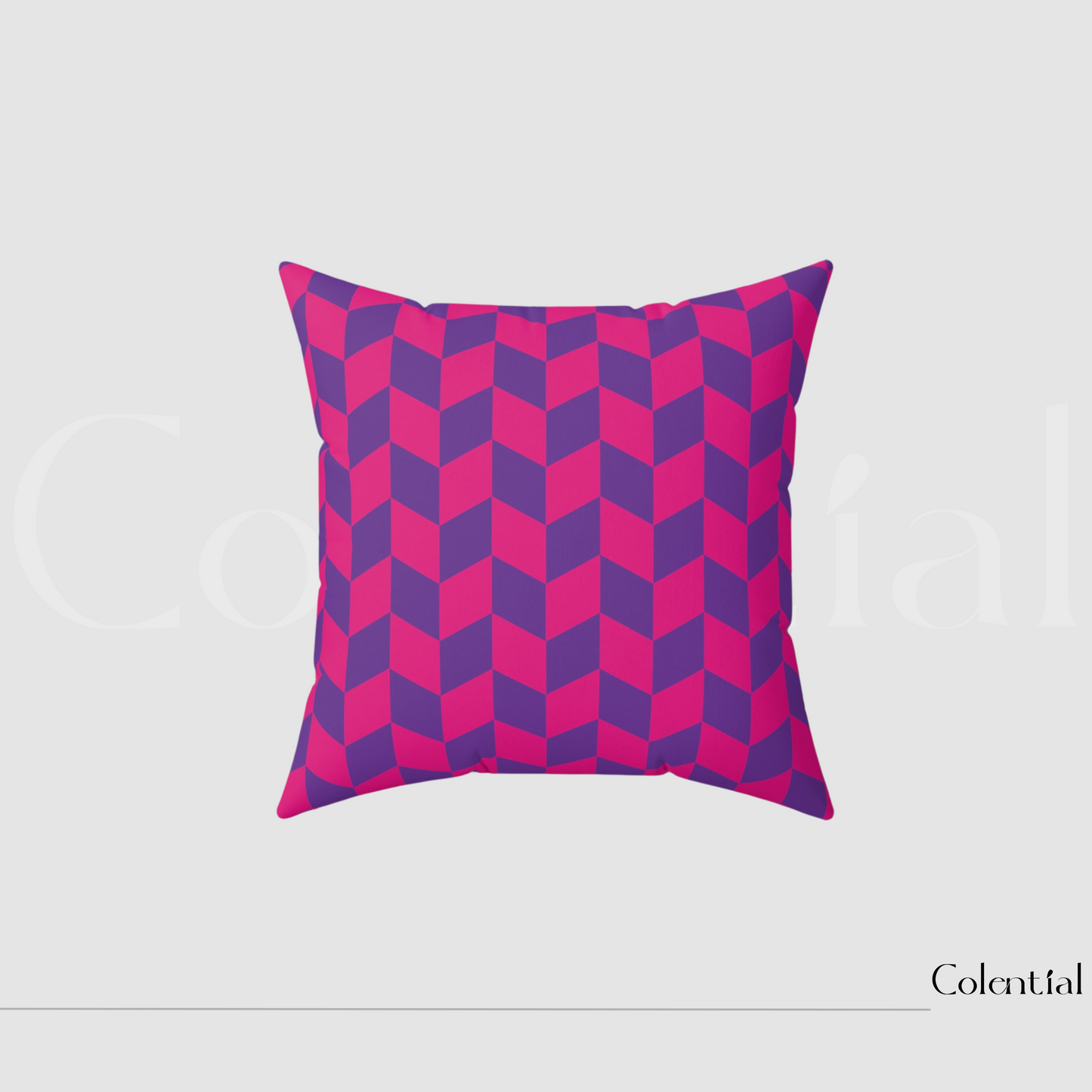 Colential Spun Polyester Square Pillow - HP009