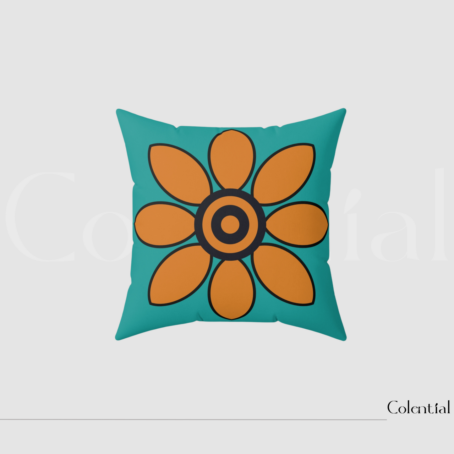 Colential Spun Polyester Square Pillow - HP006