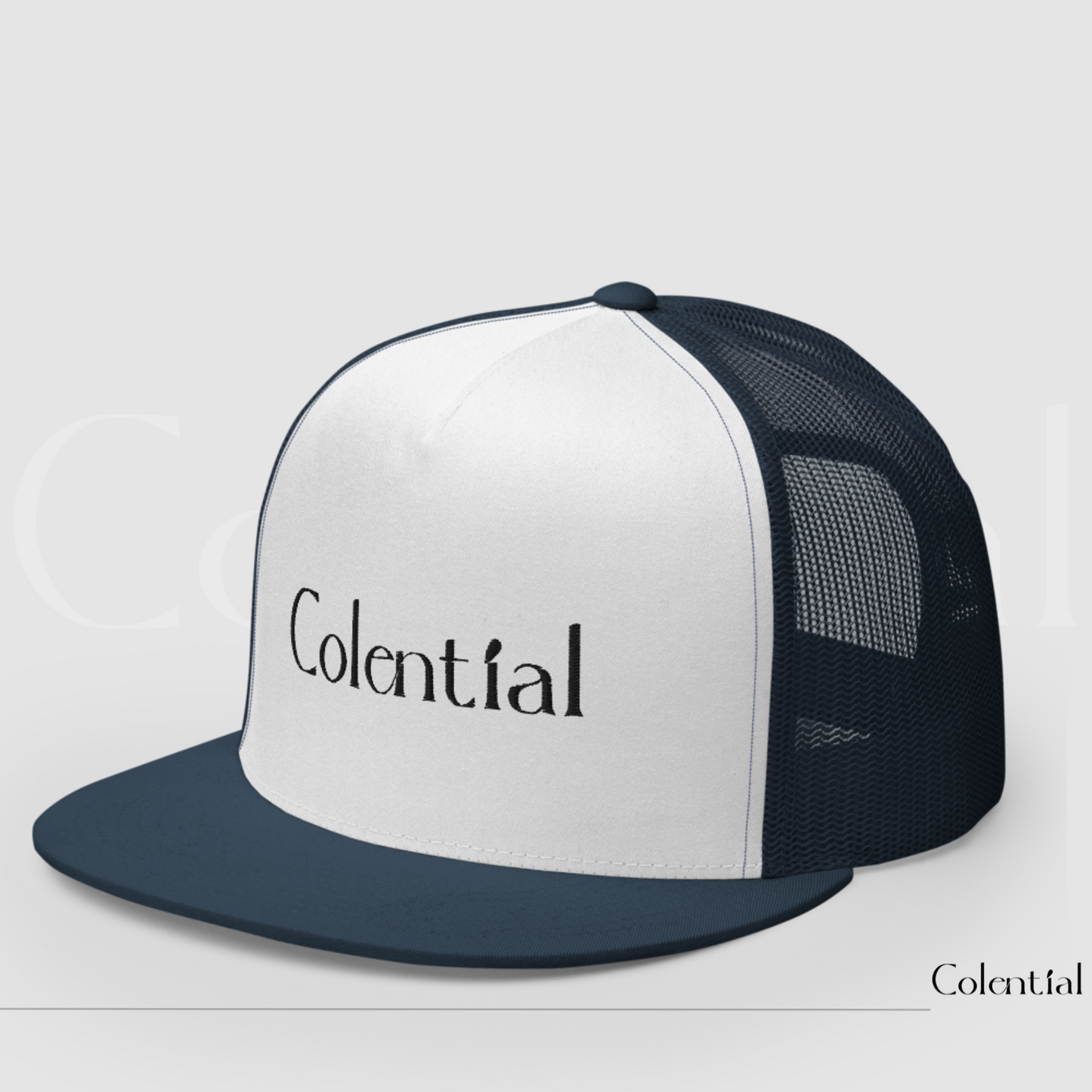 Colential 5 Panel Embroidered Trucker Cap - CW801