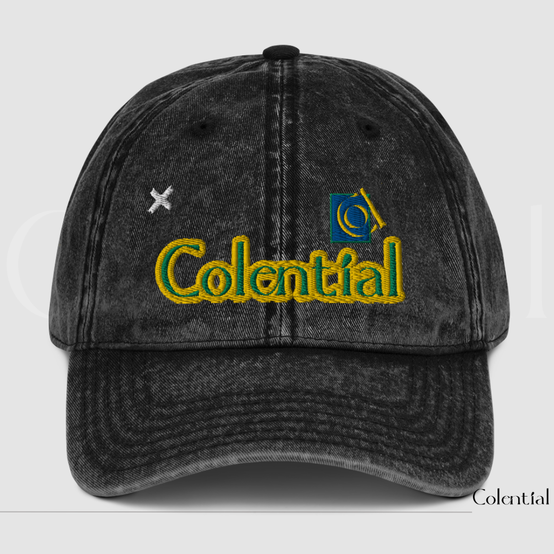 Colential Vintage Embroidered Cotton Twill Cap - CW811