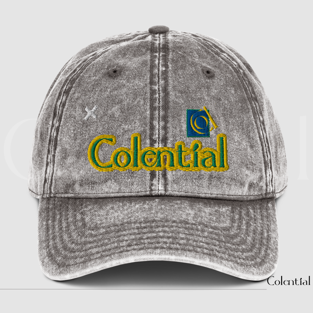 Colential Vintage Embroidered Cotton Twill Cap - CW811