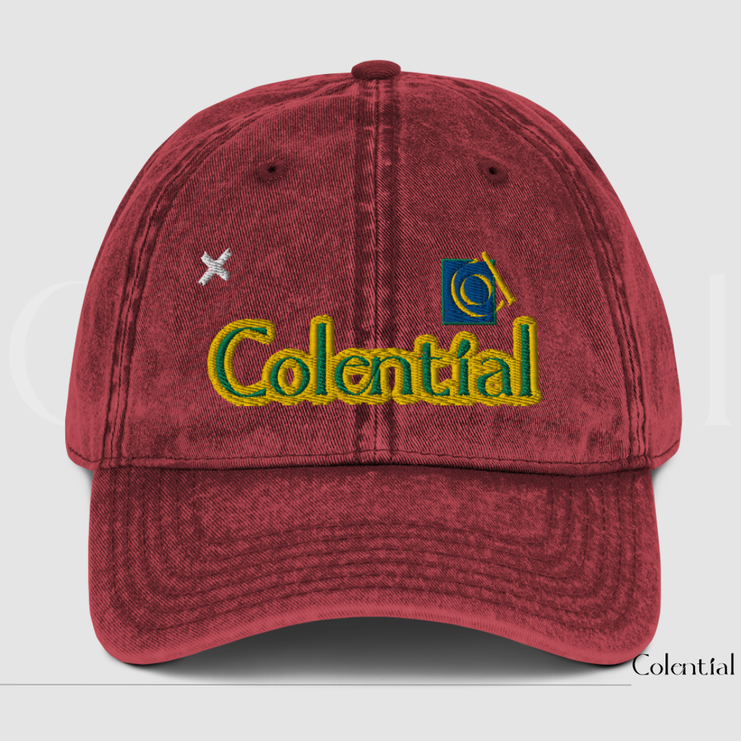 Colential Vintage Embroidered Cotton Twill Cap - CW811