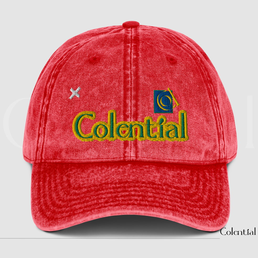 Colential Vintage Embroidered Cotton Twill Cap - CW811