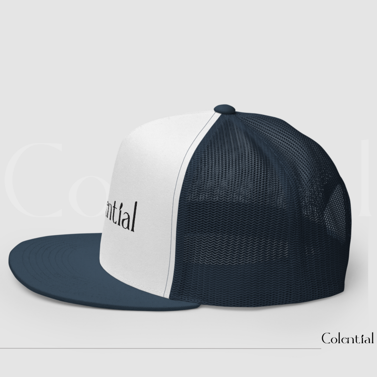 Colential 5 Panel Embroidered Trucker Cap - CW801