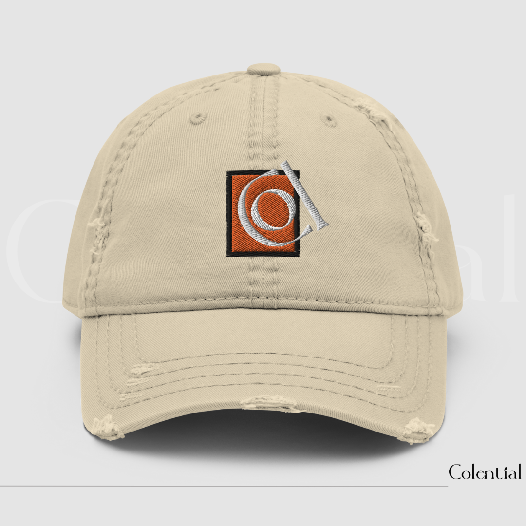 Colential Distressed Embroidered DAD Hat - CW808