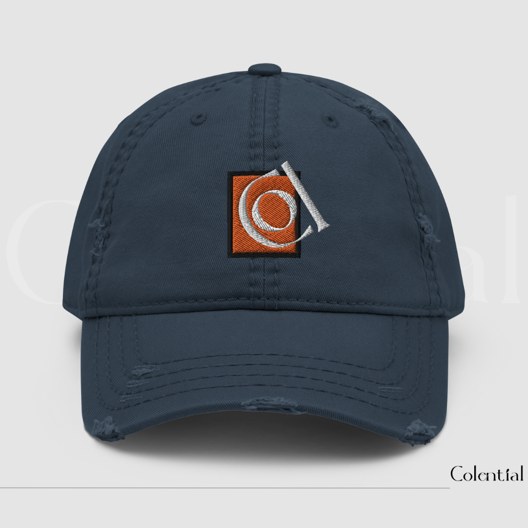 Colential Distressed Embroidered DAD Hat - CW808