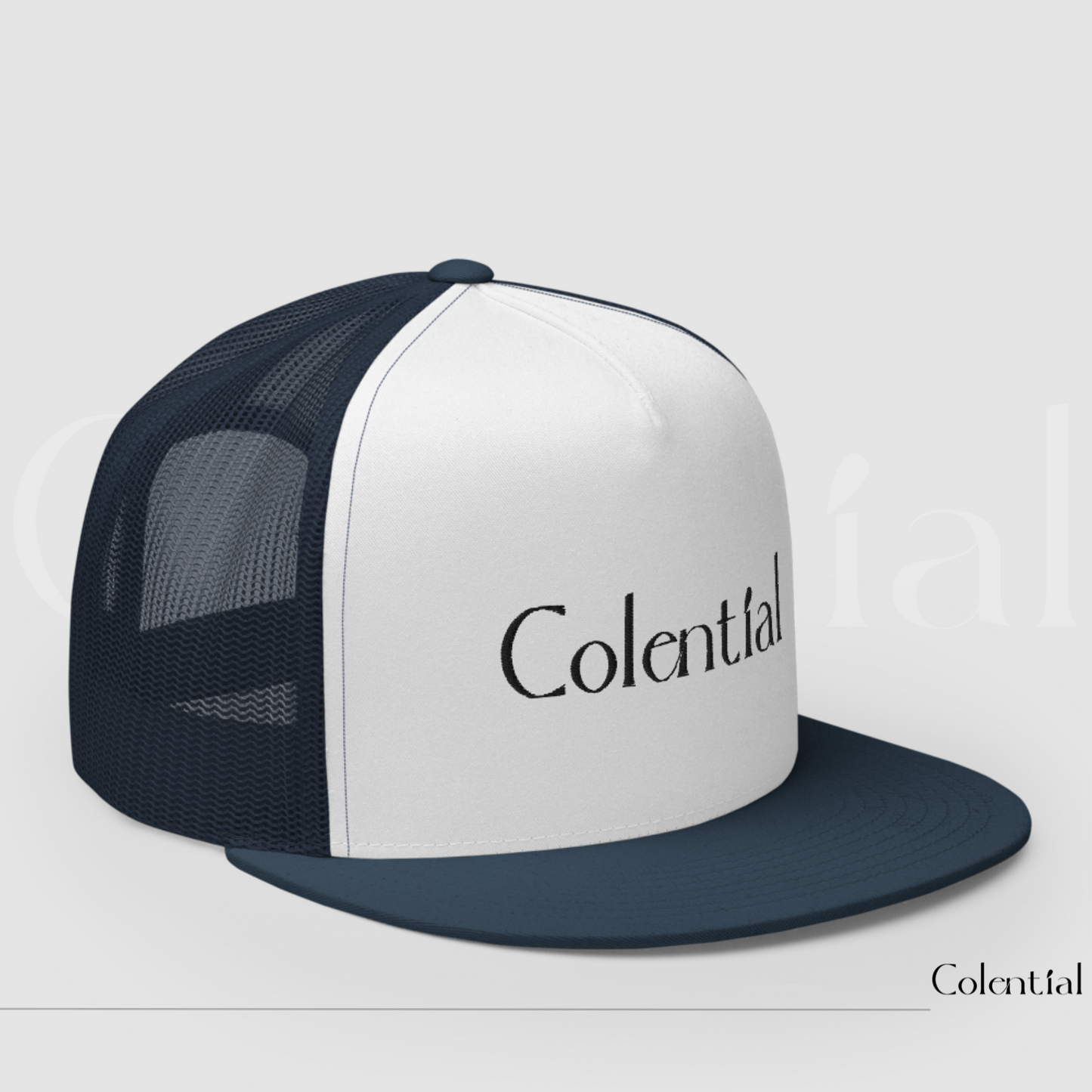 Colential 5 Panel Embroidered Trucker Cap - CW801